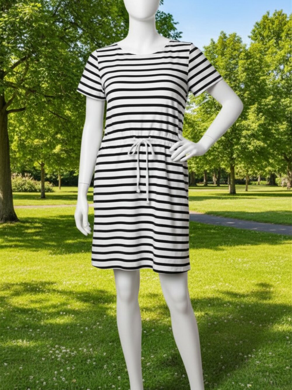 Kate Spade Black & White Striped Dress